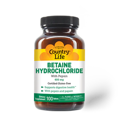 Country Life Betaine HCL 600mg